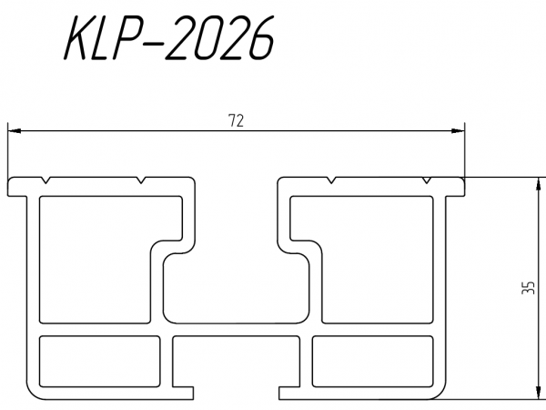 Профиль для лифтов KLP-2026 - 72x35 
