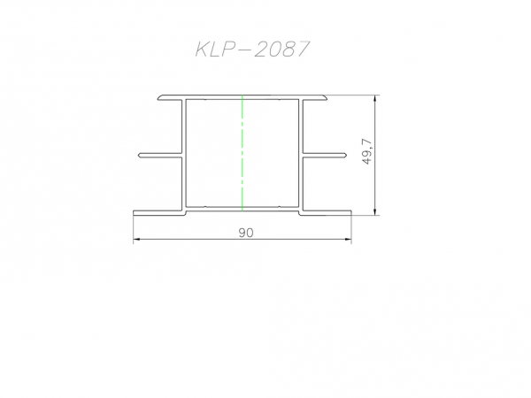 Профиль для вентиляции KLP-2087 - 90x49 